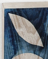 Empire Art Direct 'Cobalt Tile Ii' Fine Giclee Printed Directly On Hand Finished Ash Wood Wall Art, 24" x 24"