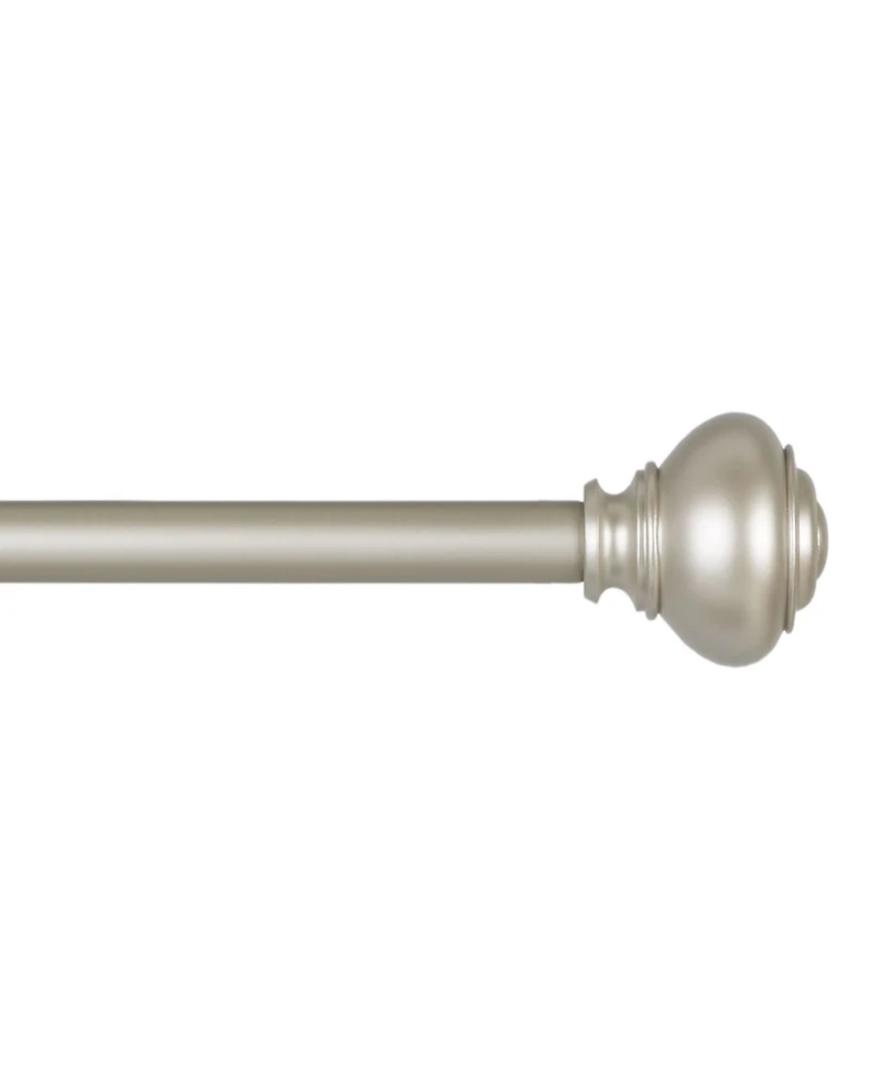 Lauren Ralph Lauren Markel 1" Adjustable Window Curtain Rod and Finial 22 Piece Set, 36"-72"