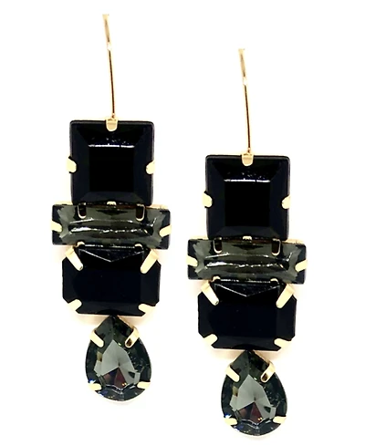 Accessory Concierge Women's Deco Gem Drop Earrings