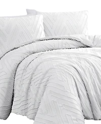 Southshore Fine Linens Chevron Clipped Jacquard 3-Pc. Comforter Set, King