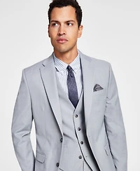 Bar Iii Men's Slim-Fit Wool Sharkskin Suit Jacket, Created for Macy's