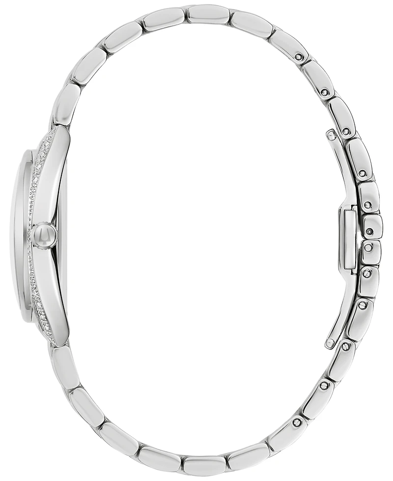 Bulova Women's Classic Diamond (1/10 ct. t.w.) Stainless Steel Bracelet Watch 30mm, A Macy's Exclusive