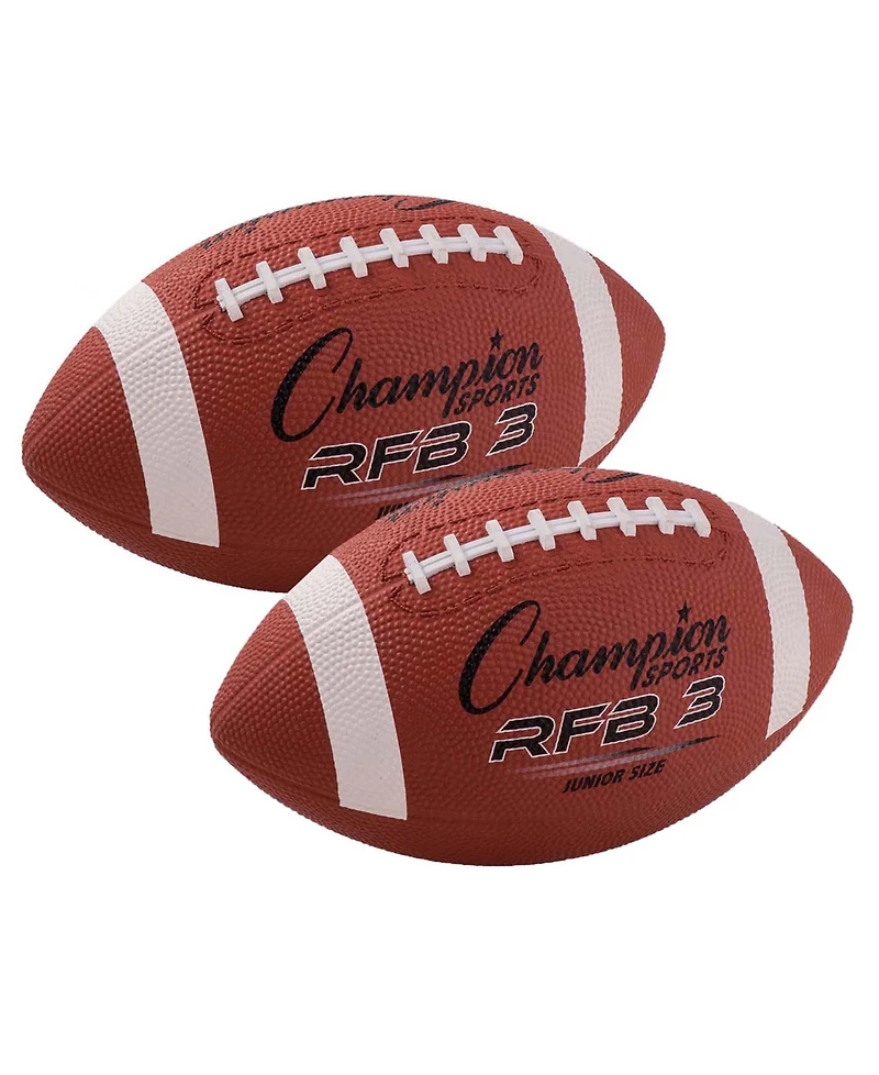 Champion Sports Rubber Football, Set of 2