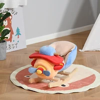 Qaba Baby Rocking Horse, Plush Rocker w/ Realistic Sound, Pedals