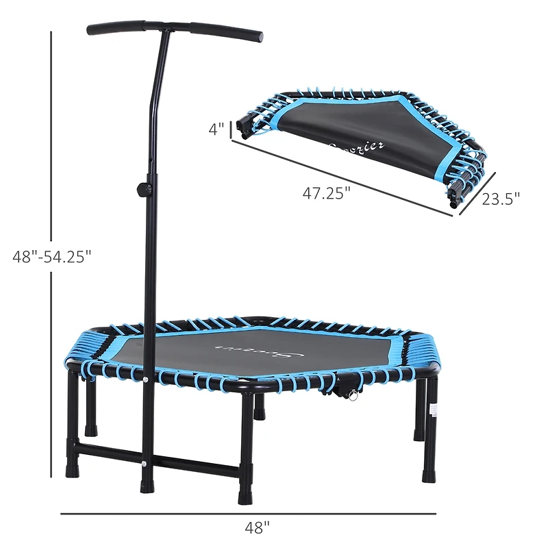 Soozier 48" Foldable Trampoline Outdoor Bungee Exercise Fitness Jumper