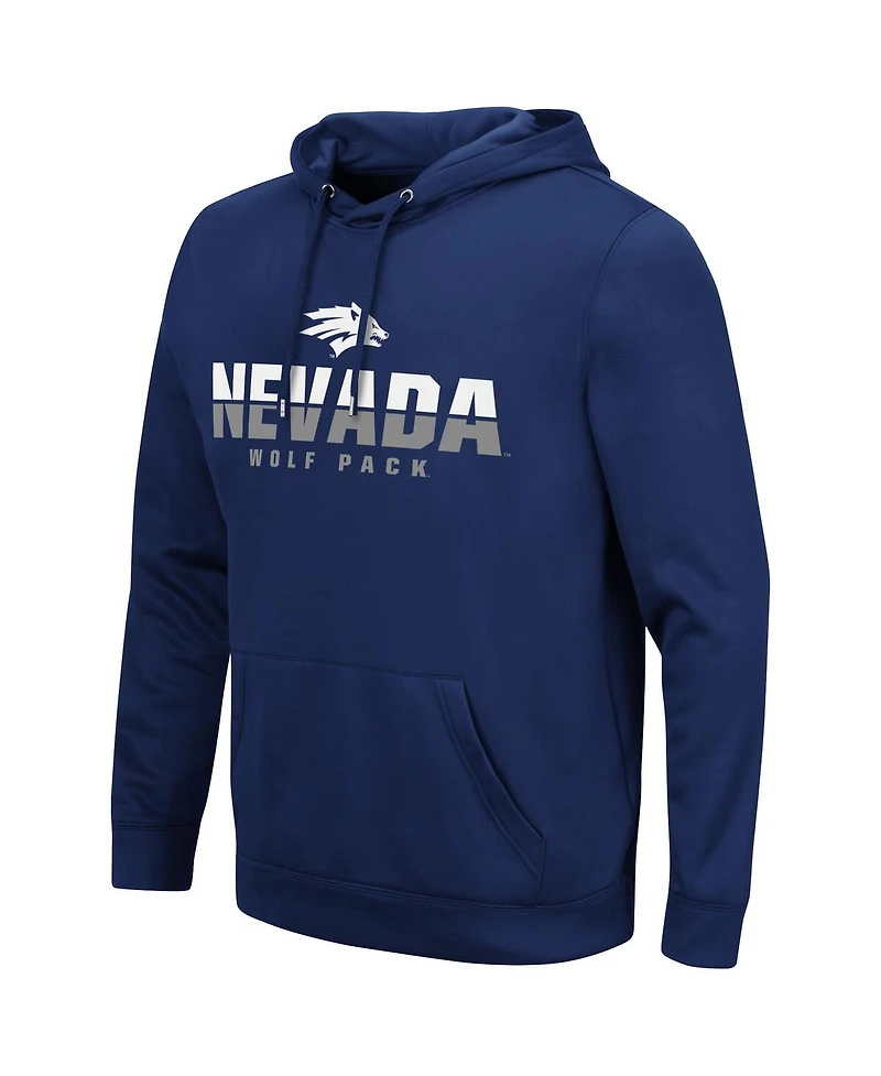 Men's Colosseum Navy Nevada Wolf Pack Lantern Pullover Hoodie