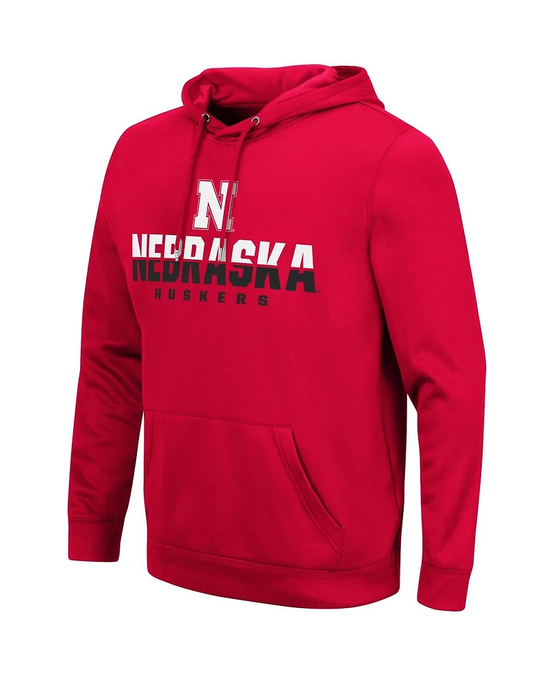 Men's Colosseum Scarlet Nebraska Huskers Lantern Pullover Hoodie