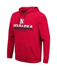 Men's Colosseum Scarlet Nebraska Huskers Lantern Pullover Hoodie