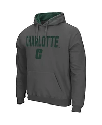 Men's Colosseum Charlotte 49ers Arch and Logo Pullover Hoodie