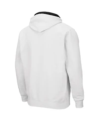 Men's Colosseum White Colorado Buffaloes Arch and Logo 3.0 Full-Zip Hoodie