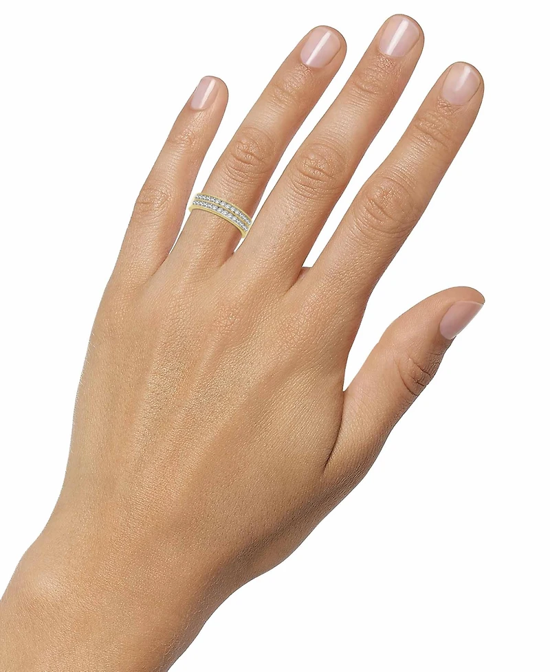 Diamond Two-Row Band (1/2 ct. t.w.) 14k White Gold
