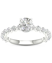 Igi Certified Round Diamond Engagement Ring (1-1/2 ct. t.w.) in Platinum