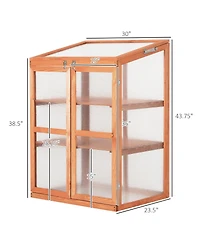 Wooden Cold Frame Greenhouse Planter Box, Herb, Vegetable Gardening