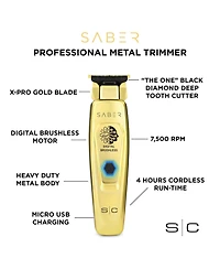 StyleCraft Professional Saber Professional Full Metal Body Digital Brushless Motor Cordless Hair Trimmer