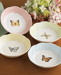 Lenox Butterfly Meadow Porcelain Fruit Dishes, Set of 4