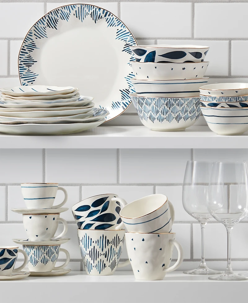 Lenox Blue Bay Set/4 Assorted Dessert Mugs