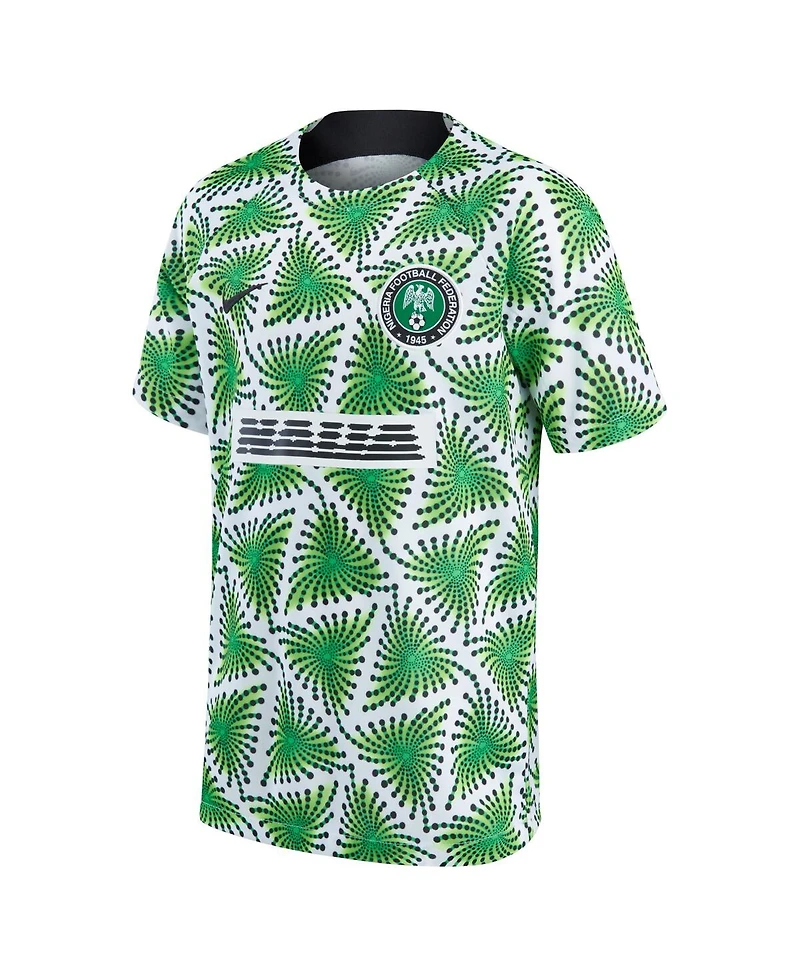 Big Boys Nike Green Nigeria National Team Pre-Match Top