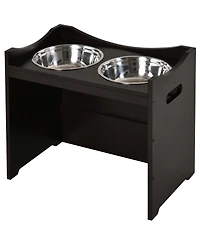 PawHut Elevated Pet Bowls Stainless Steel Bowl Adjustable Dog Bowl Platform