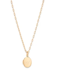 brook & york Isla Initial Petite Oval Locket Necklace