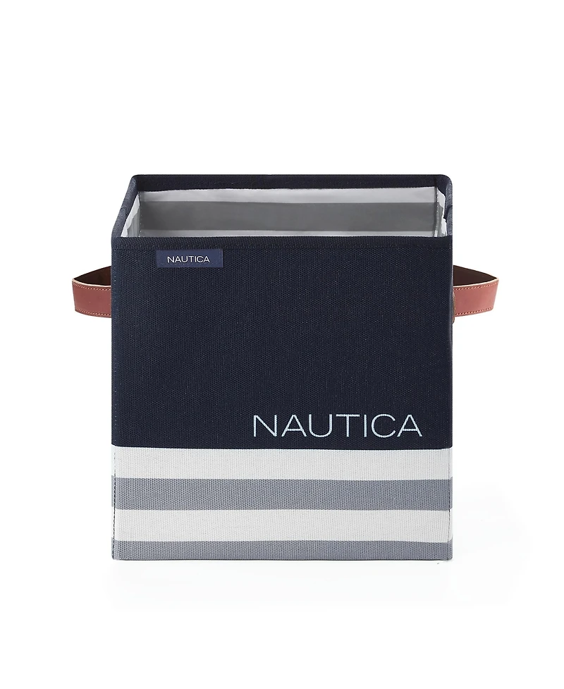 Nautica Folded Storage Cube Stripe
