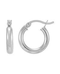Giani Bernini Polished Tube Hoop Earrings, 15mm, Created for Macy's