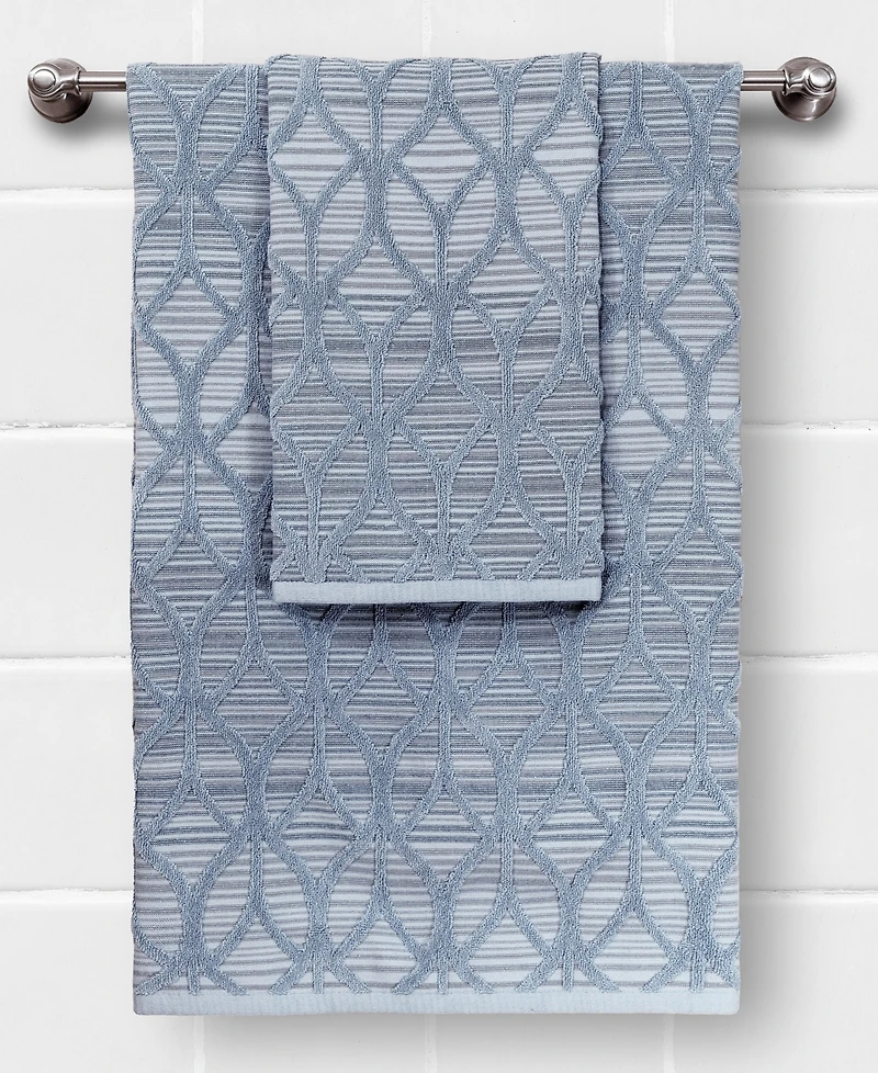 Linum Home Alev Jacquard 2 Piece Turkish Cotton Bath Towel Set