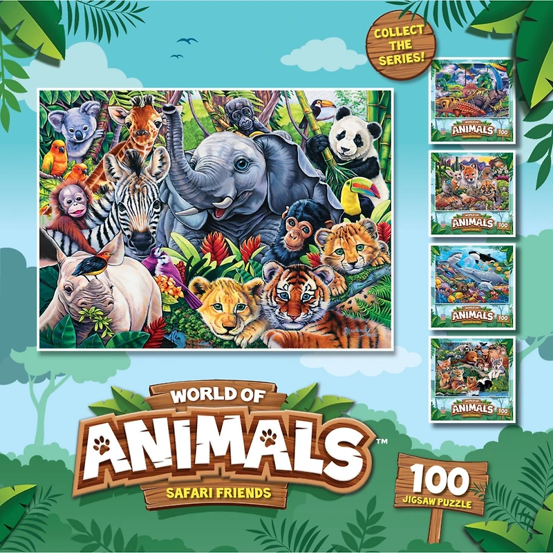 Masterpieces World of Animals - Safari Friends 100 Piece Jigsaw Puzzle