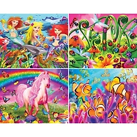 MasterPieces Kids Jigsaw Puzzle Set - Purple Glow 4-Pack 100 Pieces