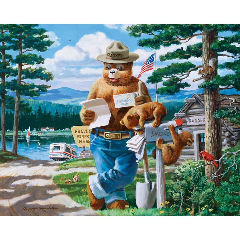 Masterpieces Smokey Bear 4-Pack 100 Piece Jigsaw Puzzles for Kids