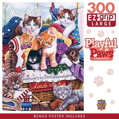 MasterPieces Playful Paws Loads of Fun 300 Piece Ez Grip Jigsaw Puzzle