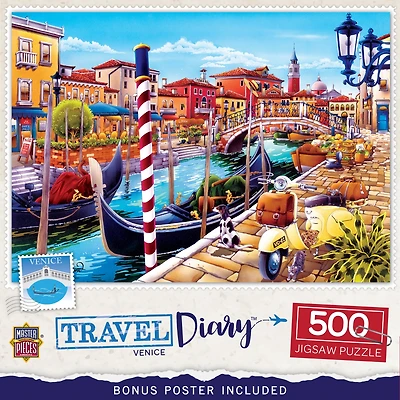 Masterpieces Travel Diary - Venice 500 Piece Jigsaw Puzzle for Adults
