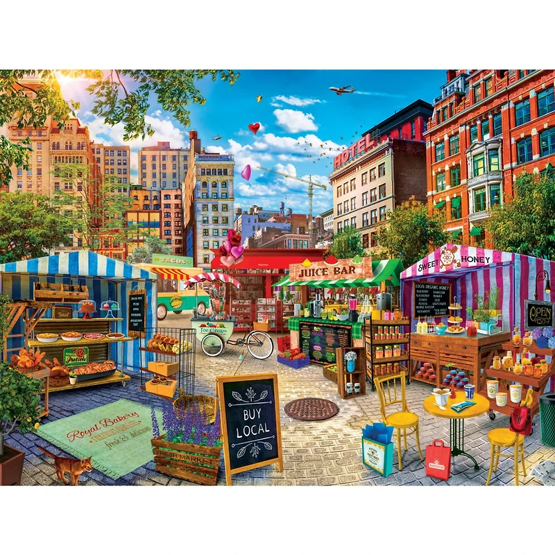Masterpieces Farmer's Market - Buy Local Honey 750 Piece Jigsaw Puzzle
