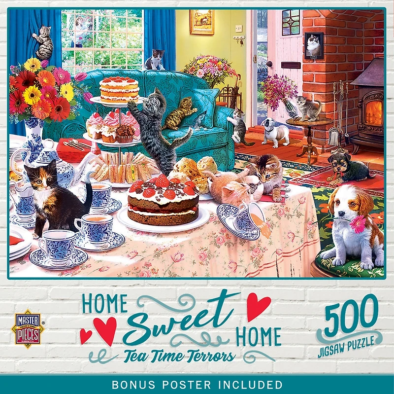 MasterPieces Home Sweet Home Tea Time Terrors 500 Piece Jigsaw Puzzle