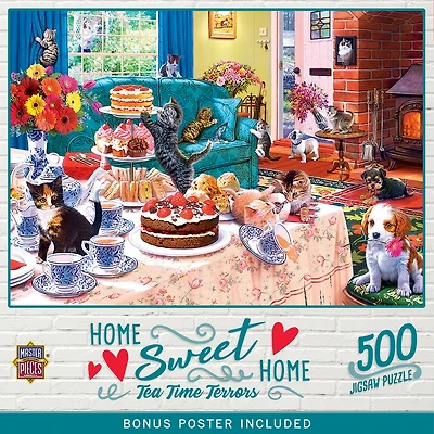Masterpieces Home Sweet Home Tea Time Terrors 500 Piece Jigsaw Puzzle