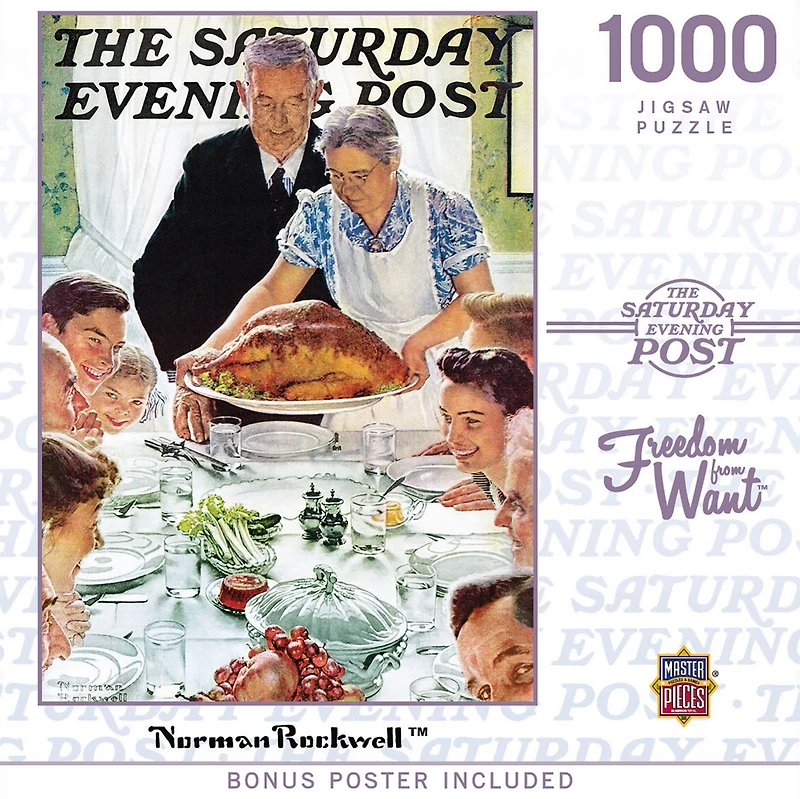 Masterpieces Saturday Evening Post - Freedom from Want 1000 Piece Puzzle