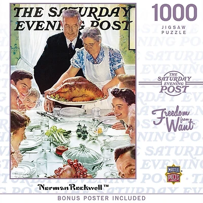 Masterpieces Saturday Evening Post - Freedom from Want 1000 Piece Puzzle