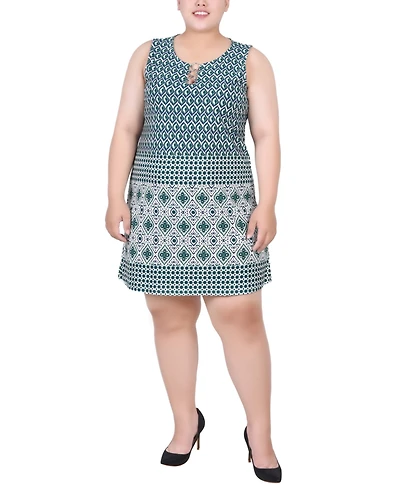 Ny Collection Plus Sleeveless Dress with 3 Rings