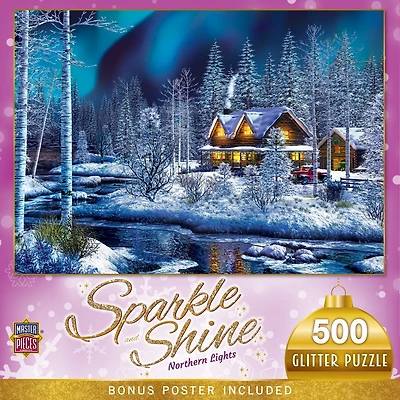 MasterPieces Sparkle & Shine - Northern Lights 500 Piece Glitter Puzzle