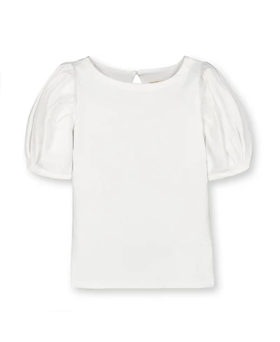 Hope & Henry Baby Girls Short Sleeve Knit Top with Details