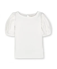 Hope & Henry Baby Girls Short Sleeve Knit Top with Details