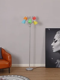 Medusa 74" Led 5-Light Floor Lamp with Interchangeable Shades
