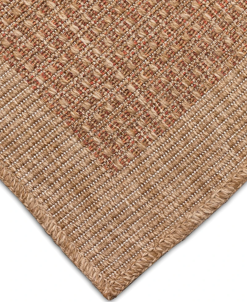 Liora Manne' Sahara Texture Border 3'3" x 4'11" Outdoor Area Rug