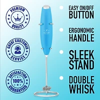 Double Whisk Milk Frother With Stand