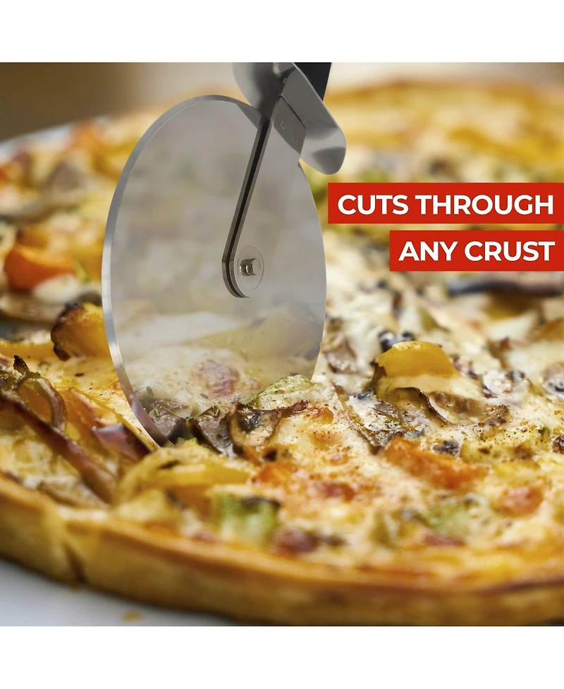 Zulay Kitchen Stainless Steel Pizza Cutter Wheel with Comfortable Grip