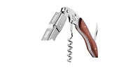 Double Hinged Corkscrew Wine Opener with Foil Cutter & Cap Remover