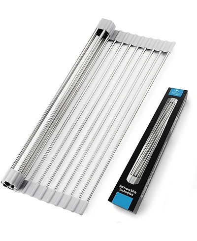17.5 Inches Multipurpose Roll Up Sink Drying Rack & Trivet