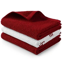 3 Pack Absorbent Kitchen Towels Cotton 15x25 Inch