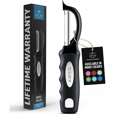 Swivel Vegetable Peeler with Razor Sharp Stainless Steel Blades and Blemish Remover