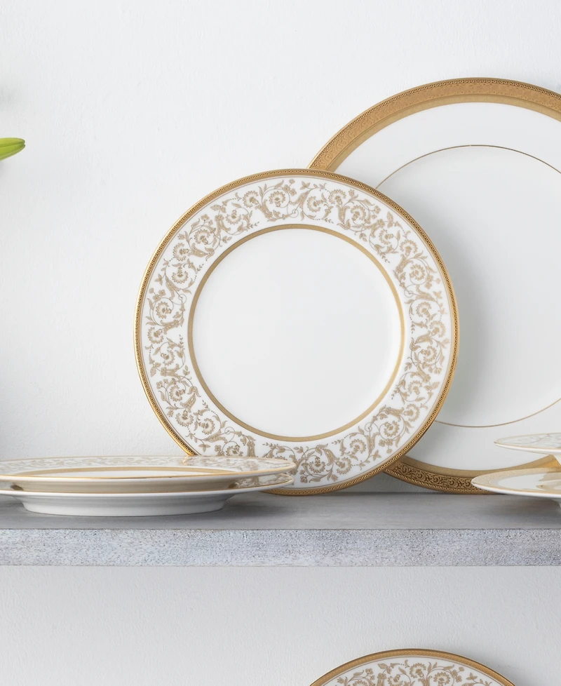 Noritake Summit Gold Set of 4 Salad Plates, Service For 4