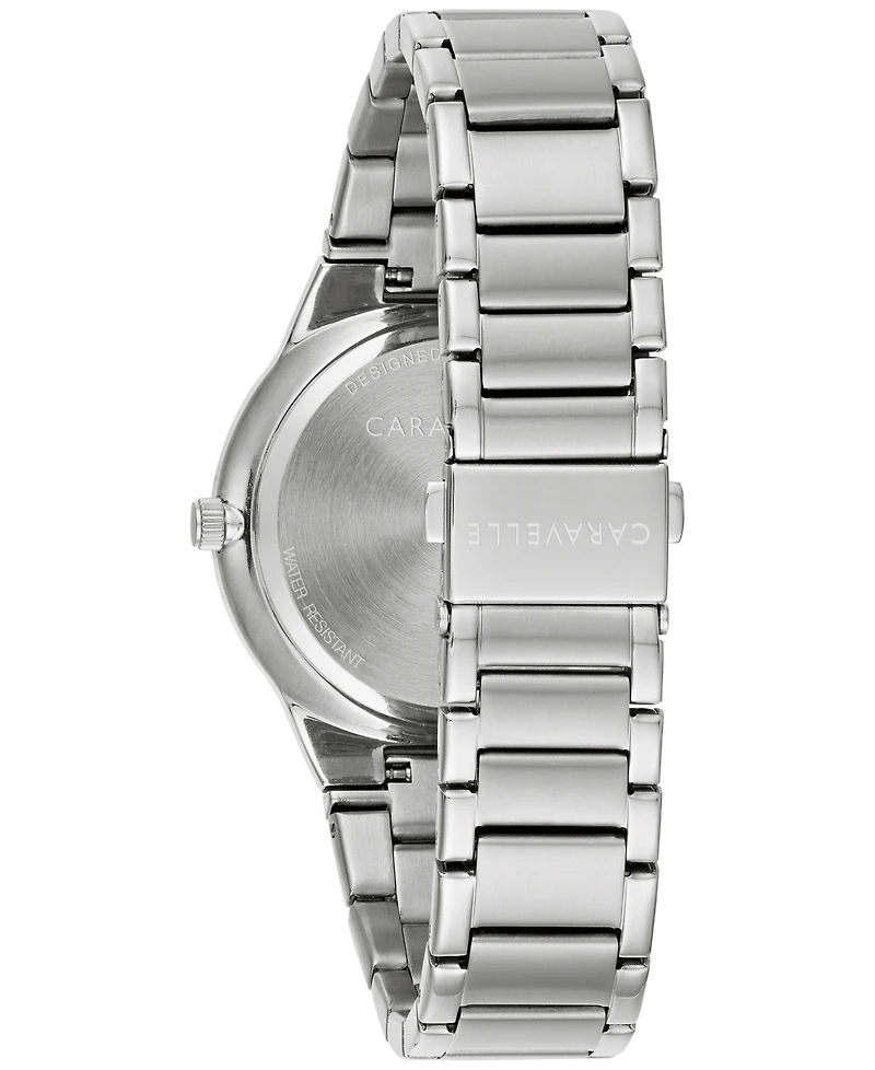 Caravelle designed by Bulova Men's Modern Stainless Steel Bracelet Watch 40mm Gift Set